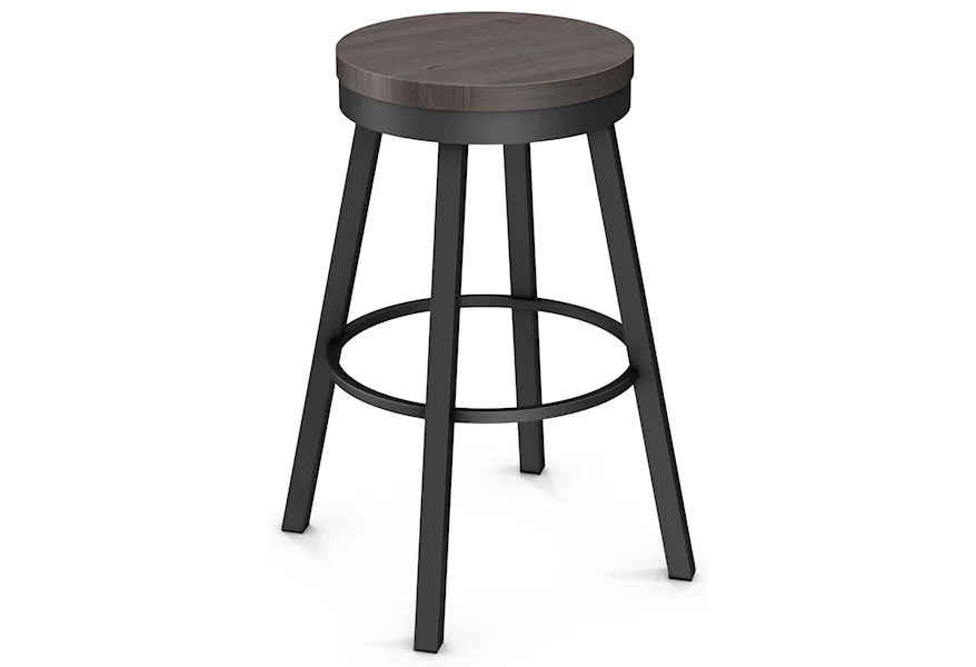 Industrial - Amisco 34" Connor Spectator Height Swivel Stool by Amisco at Esprit Decor Home Furnishings
